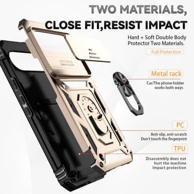 SKALO Google Pixel 9 Pro XL Armor hybridi metallirengas kameran liukusäädin - Kulta