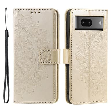 SKALO Google Pixel 9/9 Pro Mandala lompakkokotelo - Kulta