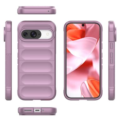 SKALO Google Pixel 9/9 Pro Rugged Bumpers TPU-suojakuori - Violetti