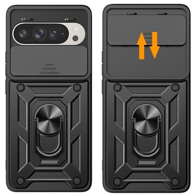 SKALO Google Pixel 9/9 Pro Armor hybridi metallirengas kameran liukusäädin - Sininen
