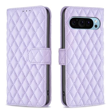 SKALO Google Pixel 9/9 Pro BINFEN COLOR Tikattu Lompakko - Violetti