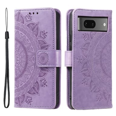 SKALO Google Pixel 9/9 Pro Mandala lompakkokotelo - Violetti