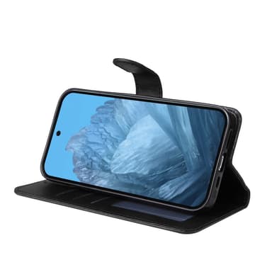 SKALO Google Pixel 9/9 Pro PU-nahkainen Lompakkokotelo - Musta