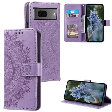 SKALO Google Pixel 9/9 Pro Mandala lompakkokotelo - Violetti
