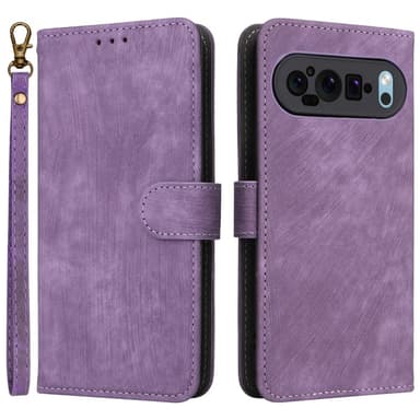 SKALO Google Pixel 9 Pro XL Lompakkokotelo PU-nahkaa - Violetti