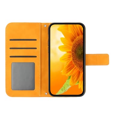 SKALO OnePlus Nord 4 Kohokuvioitu Flower PU Nahka Lompakkokotelo - Keltainen