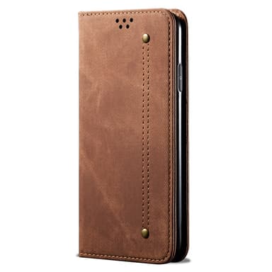 SKALO OnePlus Nord 4 Jeans Lompakkokotelo - Ruskea