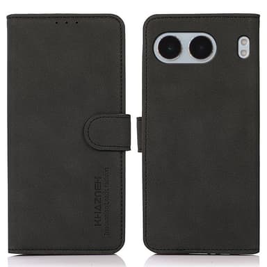 SKALO OnePlus Nord 4 KHAZNEH Lompakkokotelo PU-nahasta - Musta