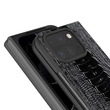 ABEEL Google Pixel 9 Pro Fold Crocodile Suojakuori - Musta