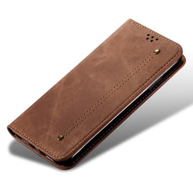 SKALO OnePlus Nord 4 Jeans Lompakkokotelo - Ruskea