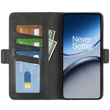 SKALO OnePlus Nord 4 Premium Wallet Lompakkokotelo - Musta