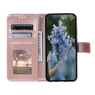 SKALO Google Pixel 9/9 Pro Mandala lompakkokotelo - Ruusukulta