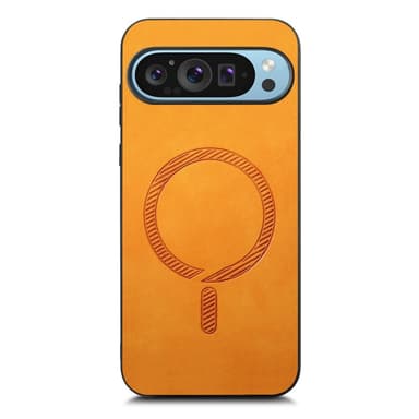 SKALO Google Pixel 9/9 Pro PU Nahka Hybrid Suojakuori - Ruskea