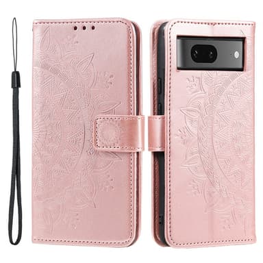 SKALO Google Pixel 9/9 Pro Mandala lompakkokotelo - Ruusukulta