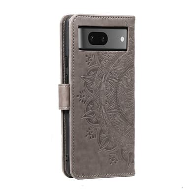 SKALO Google Pixel 9/9 Pro Mandala lompakkokotelo - Harmaa