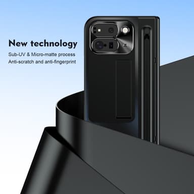 SKALO Google Pixel 9 Pro Fold Panssarilasi Stylus Pen Suojakuori - Musta