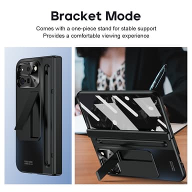 SKALO Google Pixel 9 Pro Fold Panssarilasi Stylus Pen Suojakuori - Musta