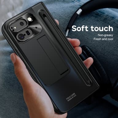 SKALO Google Pixel 9 Pro Fold Panssarilasi Stylus Pen Suojakuori - Musta