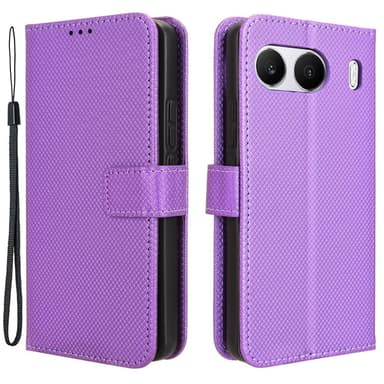 SKALO OnePlus Nord 4 Premium Mini Rhombus Lompakkokotelo - Violetti