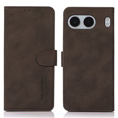 SKALO OnePlus Nord 4 KHAZNEH Lompakkokotelo PU-nahasta - Ruskea