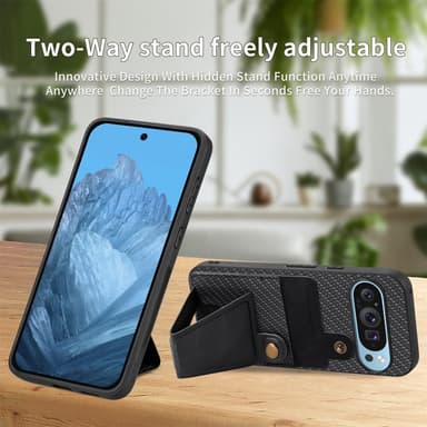 SKALO Google Pixel 9/9 Pro Carbon FIber Card Slot - Musta