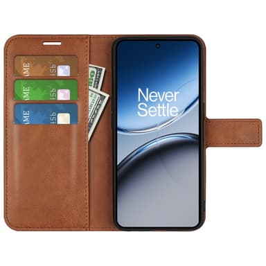 SKALO OnePlus Nord 4 Lompakkokotelo PU-nahkaa - Ruskea