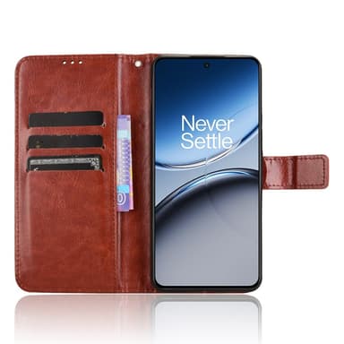 SKALO OnePlus Nord 4 PU-nahkainen Lompakkokotelo - Ruskea
