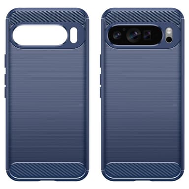 SKALO Google Pixel 9 Pro XL Armor Carbon Iskunkestävä TPU suojakuori - Sininen