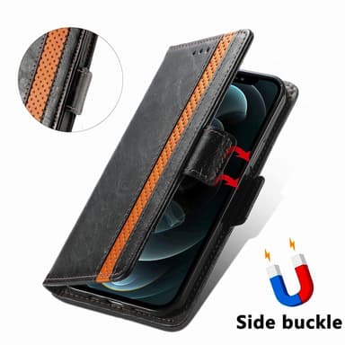SKALO Google Pixel 9 Pro XL CASENEO 002 Series Premium PU-nahkalompakko - Musta