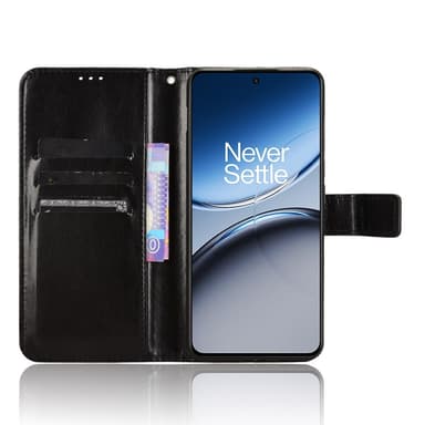 SKALO OnePlus Nord 4 PU-nahkainen Lompakkokotelo - Musta