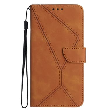 SKALO OnePlus Nord 4 Kohokuvioitu PU Nahka Lompakkokotelo - Ruskea