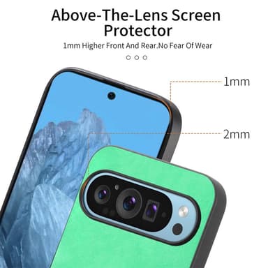 SKALO Google Pixel 9/9 Pro PU Nahka Hybrid Suojakuori - Sininen