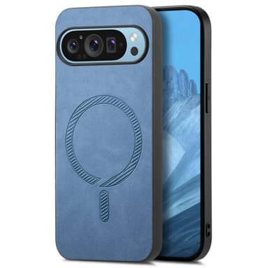 SKALO Google Pixel 9/9 Pro PU Nahka Hybrid Suojakuori - Sininen