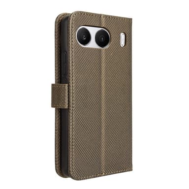 SKALO OnePlus Nord 4 Premium Mini Rhombus Lompakkokotelo - Ruskea