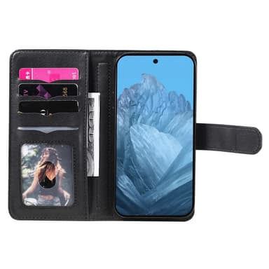 SKALO Google Pixel 9/9 Pro 10-lokeroa Lompakkokotelo - Musta