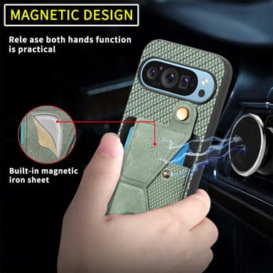 SKALO Google Pixel 9/9 Pro Carbon FIber Card Slot - Musta