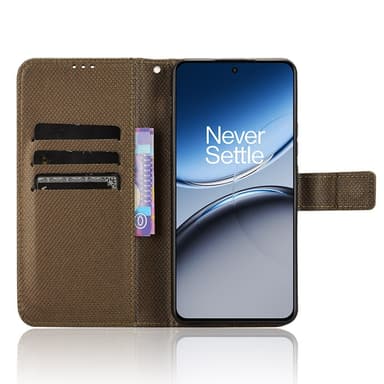 SKALO OnePlus Nord 4 Premium Mini Rhombus Lompakkokotelo - Ruskea