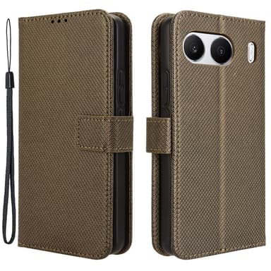 SKALO OnePlus Nord 4 Premium Mini Rhombus Lompakkokotelo - Ruskea