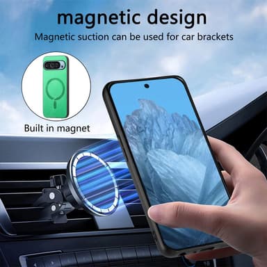 SKALO Google Pixel 9/9 Pro PU Nahka Hybrid Suojakuori - Sininen
