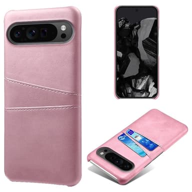SKALO Google Pixel 9 Pro XL PU-nahkainen Suojakuori Lompakolla - Ruusukulta