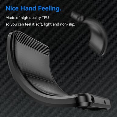 SKALO Google Pixel 9/9 Pro Armor Carbon Iskunkestävä TPU suojakuori - Musta