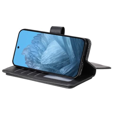 SKALO Google Pixel 9/9 Pro 10-lokeroa Lompakkokotelo - Musta