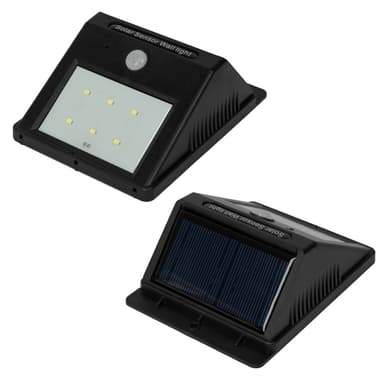 6 LED aurinko seinävalot liiketunnistimella -