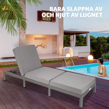 Aurinkotuoli Sofia rottinki - harmaa