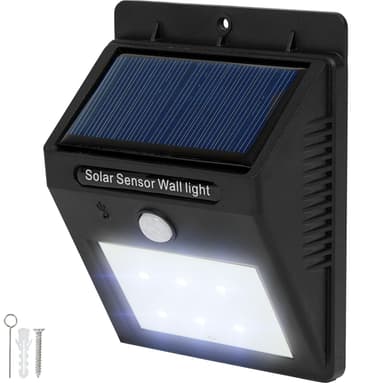 6 LED aurinko seinävalot liiketunnistimella -