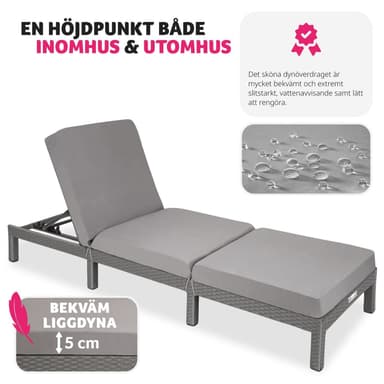 Aurinkotuoli Sofia rottinki - harmaa