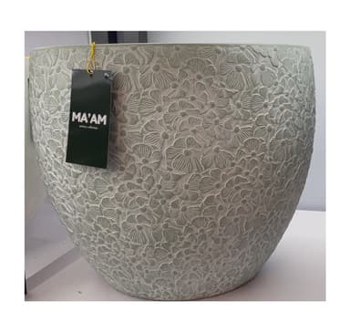 Kasviteline FLORA D24xH19,5cm, musta/harmaa