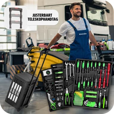 Työkalulaatikko, jossa 4 laatikkoa 899 kpl. -