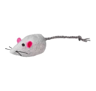 Lelu kissoille Hiiri kellolla, pehmo, kissanminttu, 5 cm