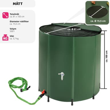 Sadevesisäiliö - 500 L